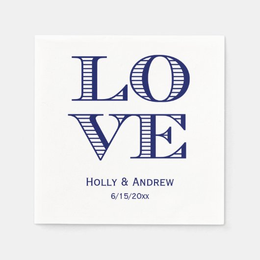 Serviette En Papier do-it-yourself couleurs : Carré d'alphabet d'amour (Devant)