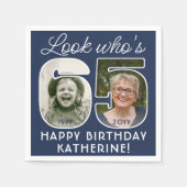 Serviette En Papier do-it-yourself couleurs ・ Regardez qui est 65 Anni (Devant)