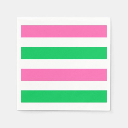 Serviette En Papier do-it-yourself Couleurs rose chaud Emerald Vert Ba (Devant)