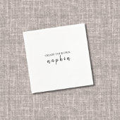 Serviette En Papier do-it-yourself Editable White Black Mariage Cockta