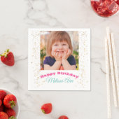 Serviette En Papier do-it-yourself Photo / Nom de l'enfant, Joyeuses E (En situation)
