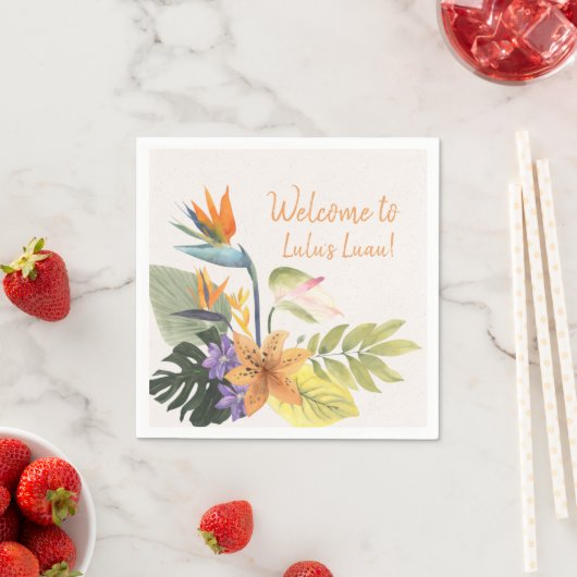 Serviette En Papier Do Luau Clear Image Napkins (En situation)