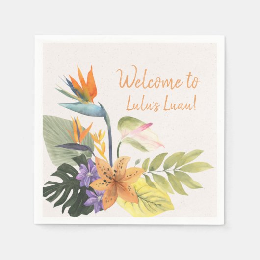 Serviette En Papier Do Luau Clear Image Napkins (Devant)