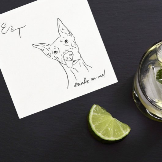 Serviette En Papier Doberman Chien Cocktail mariages serviettes
