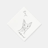 Serviette En Papier Doberman Chien Cocktail mariages serviettes (Coin)
