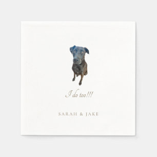 Serviette En Papier Doberman Lab II Personnalisé Mariage pour animaux