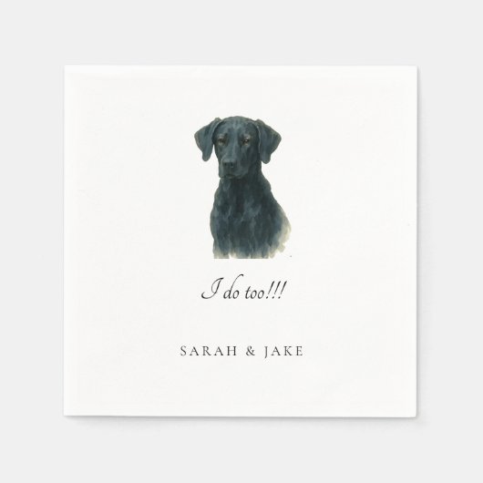 Serviette En Papier Doberman Lab III Personnalisé Mariage pour animaux (Devant)