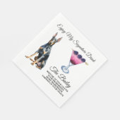 Serviette En Papier Doberman Pincher Mariage Signature Boisson (Coin)