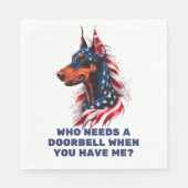Serviette En Papier Doberman Pinscher (Devant)