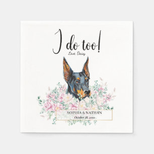 Serviette En Papier Doberman Pinscher Chien Mariage Cocktail Napkins