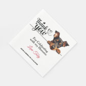 Serviette En Papier Doberman Pinscher Merci Mariage (Coin)
