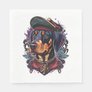 Serviette En Papier Dobermann Dog Pirate