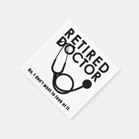 Serviette En Papier Docteur à la retraite w Stethoscope et Sassy Funny (Coin)