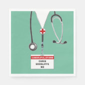 Serviette En Papier Docteur Médicale School Graduation Party Napki (Devant)