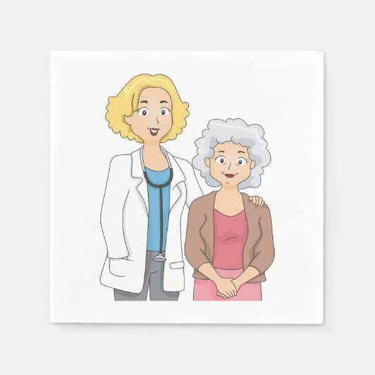 Serviette En Papier Doctor And Patient Paper Napkins (Devant)