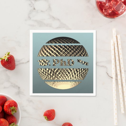 Serviette En Papier Doctorat en or (En situation)