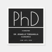 Serviette En Papier Doctorat Graduation Black Party Napkin (Devant)