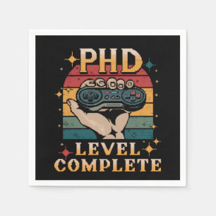 Serviette En Papier Doctorat Niveau Terminé Doctorat Doctorat Jeu