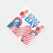 Serviette En Papier Document de célébration du Jour de l'Indépendance (Coin)