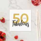 Serviette En Papier Document de fête du 50e anniversaire (En situation)