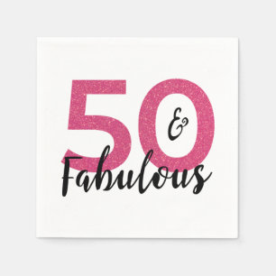 Serviette En Papier Document de fête du 50e anniversaire