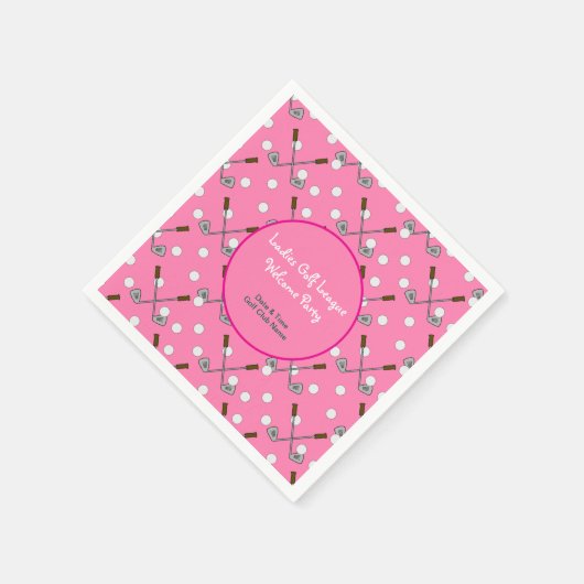 Serviette En Papier Document de la Ligue de Golf Dames (Coin)