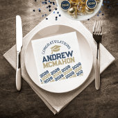 Serviette En Papier Document de la partie de graduation personnalisée 