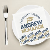 Serviette En Papier Document de la partie de graduation personnalisée 