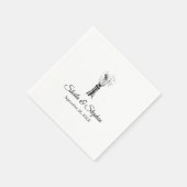 Serviette En Papier Document Mariage de la partie de l'engagement pers (Coin)