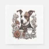 Serviette En Papier dog anc coffee (Devant)