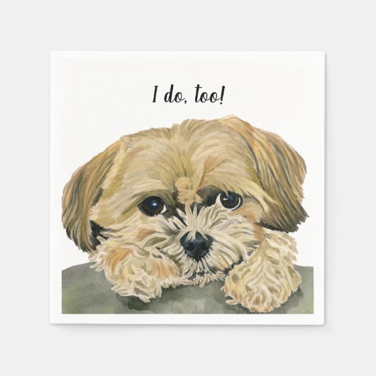 Serviette En Papier  Dog Custom Cocktail Napkin (Devant)