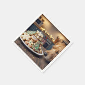 Serviette En Papier Dog Sniffing Christmas Sugar Cookies (Coin)