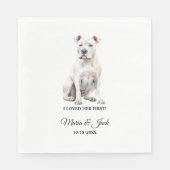 Serviette En Papier Dogo Argentino Chien J'Aimais Son Premier Mariage (Devant)