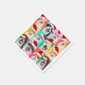 Serviette En Papier Dogs and Cats with Santa Beard (Coin)