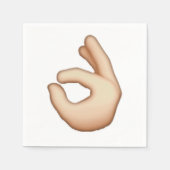 Serviette En Papier Doigt Cercle - Emoji (Devant)