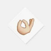 Serviette En Papier Doigt Cercle - Emoji (Coin)