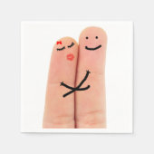 Serviette En Papier Doigts amoureux (Devant)