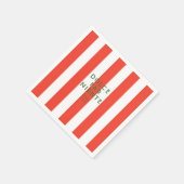Serviette En Papier Dolce Far Niente Italie Red Cabana Stripe (Coin)