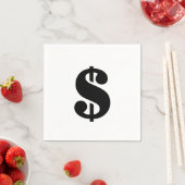 Serviette En Papier Dollar | Alphabet de gabarit simple (En situation)