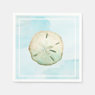 Serviette En Papier Dollar bleu aquarelle