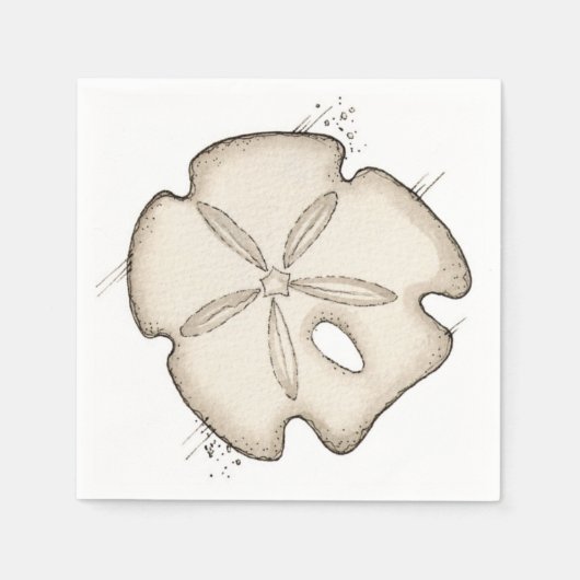 Serviette En Papier Dollar du sable (Devant)