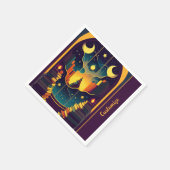 Serviette En Papier Domaine Magique Des Livres 2 (Coin)