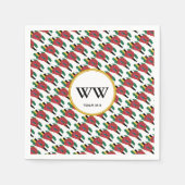 Serviette En Papier DOMINICA Drapeau personnalisé MONOGRAM Écriture pa (Devant)