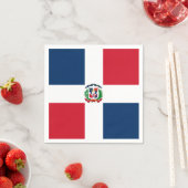Serviette En Papier Dominican Republic flag Paper Napkin (En situation)