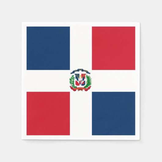 Serviette En Papier Dominican Republic flag Paper Napkin (Devant)