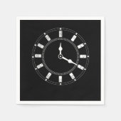 Serviette En Papier Domino Clock Dominoes Tiles Puzzler Game Gift (Devant)