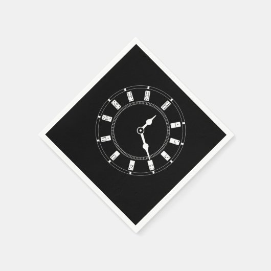 Serviette En Papier Domino Clock Dominoes Tiles Puzzler Game Gift (Coin)