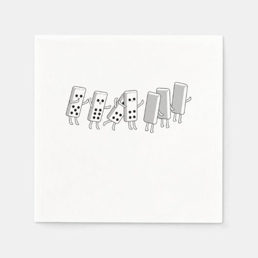 Serviette En Papier Domino Fall Dominoes Carreaux Puzzler Jeu cadeau (Devant)