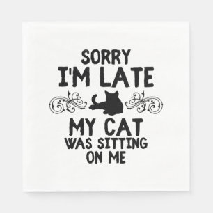 Serviette En Papier Don de chat amoureux des chats non ponctuel
