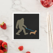 Serviette En Papier Don de chien | Bigfoot Walking Dachshund (En situation)